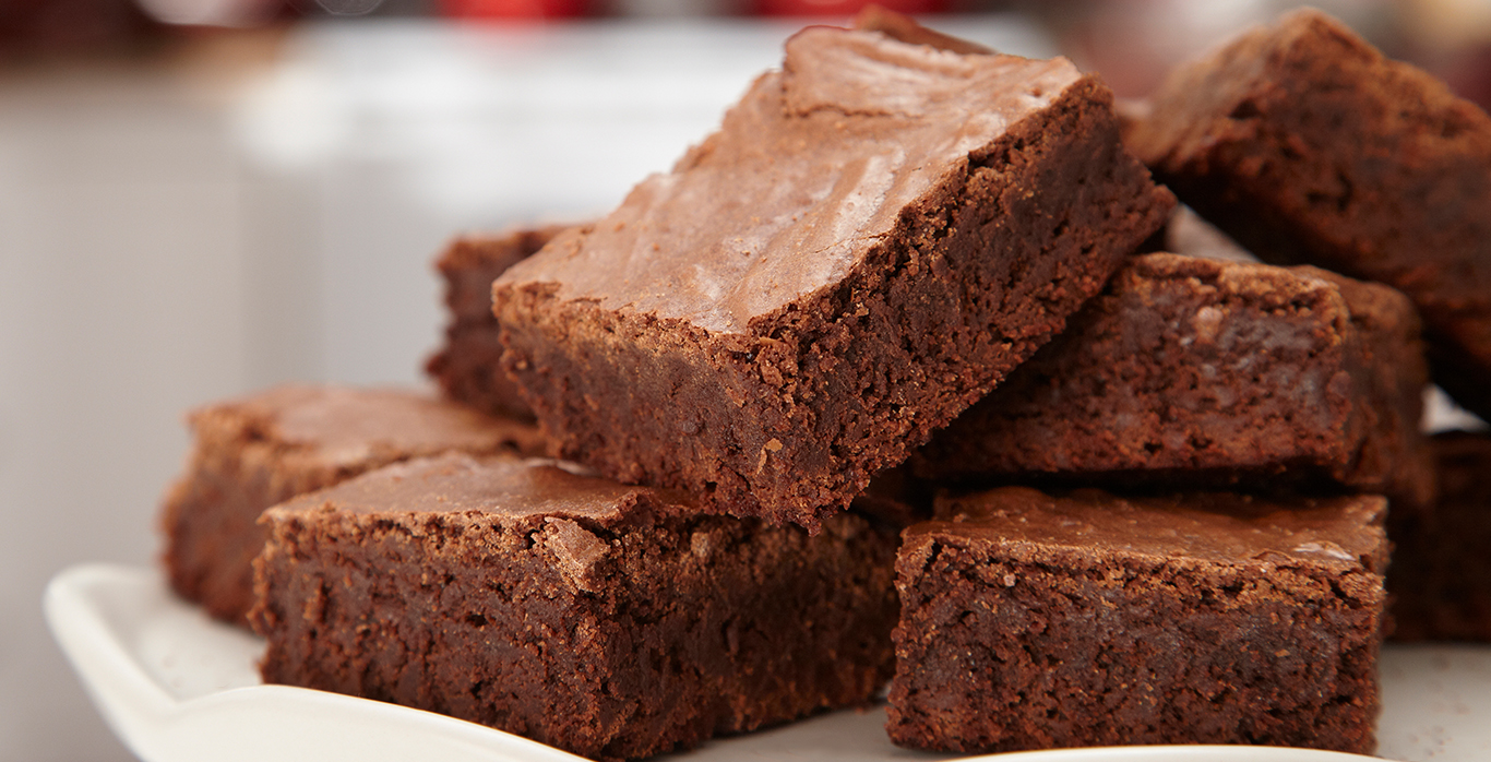 Our New Choc Brownie Slice Sampling Coupland's Bakeries