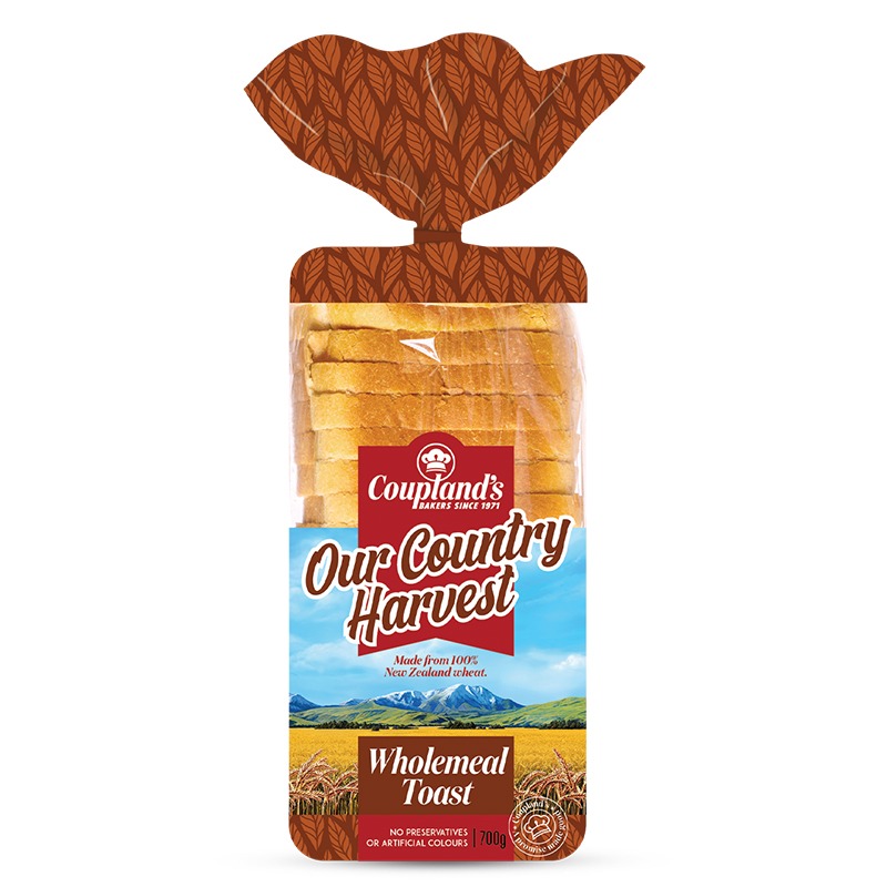 Our Country Harvest Wholemeal Toast Bread Coupland's Bakeries