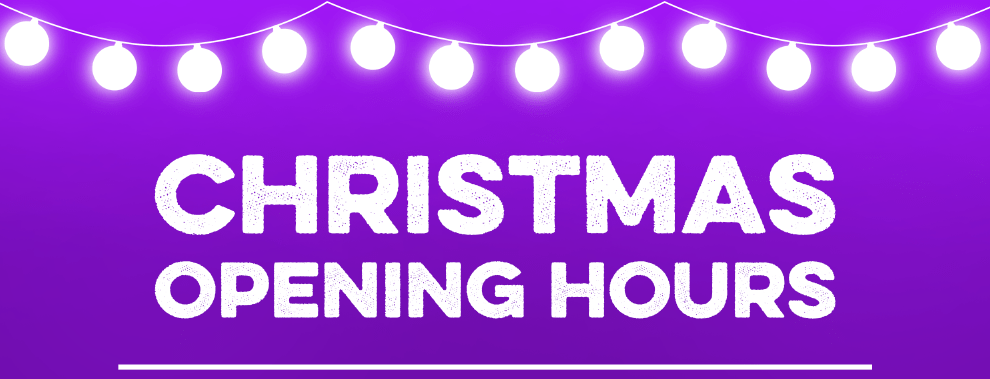 Christmas Opening Hours 2020