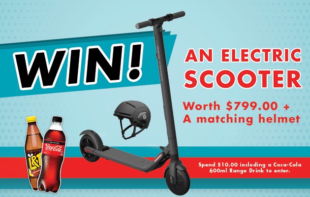 Win 1 of 25 an E-scooters with Coca-Cola