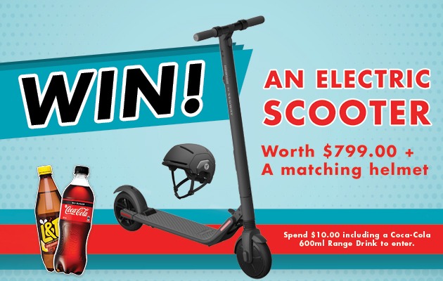 Win 1 of 25 an E-scooters with Coca-Cola