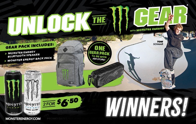 Monster Unlock The Gear WINNERS