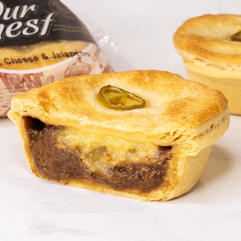 Our Finest Steak, Cheese & Jalapeno Pie