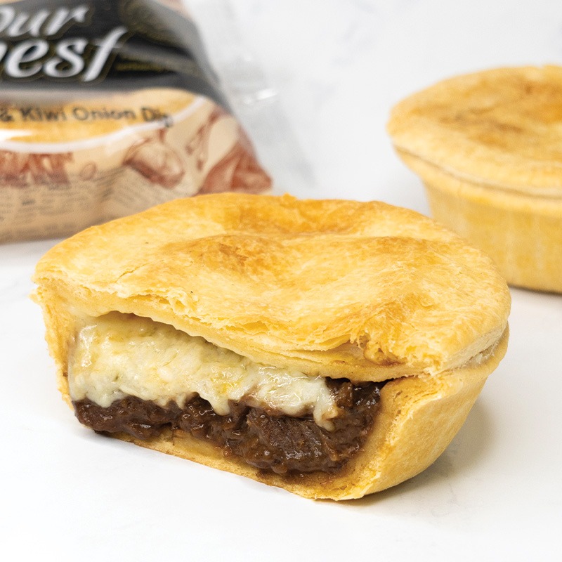 Our Finest Steak & Kiwi Onion Dip Pie